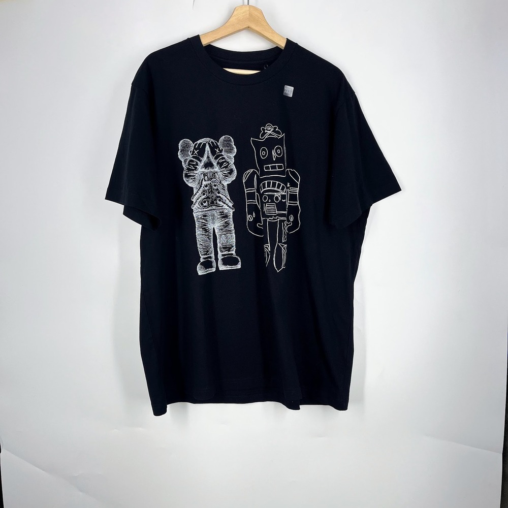 Uniqlo UT KAWS x Andy Warhol Black Graphic T-Shirt‎ Mens XXL Streetwear Collab